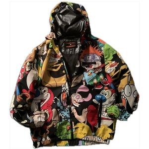 Members Only Multicolor Cartoon Kids Puffer Jacket